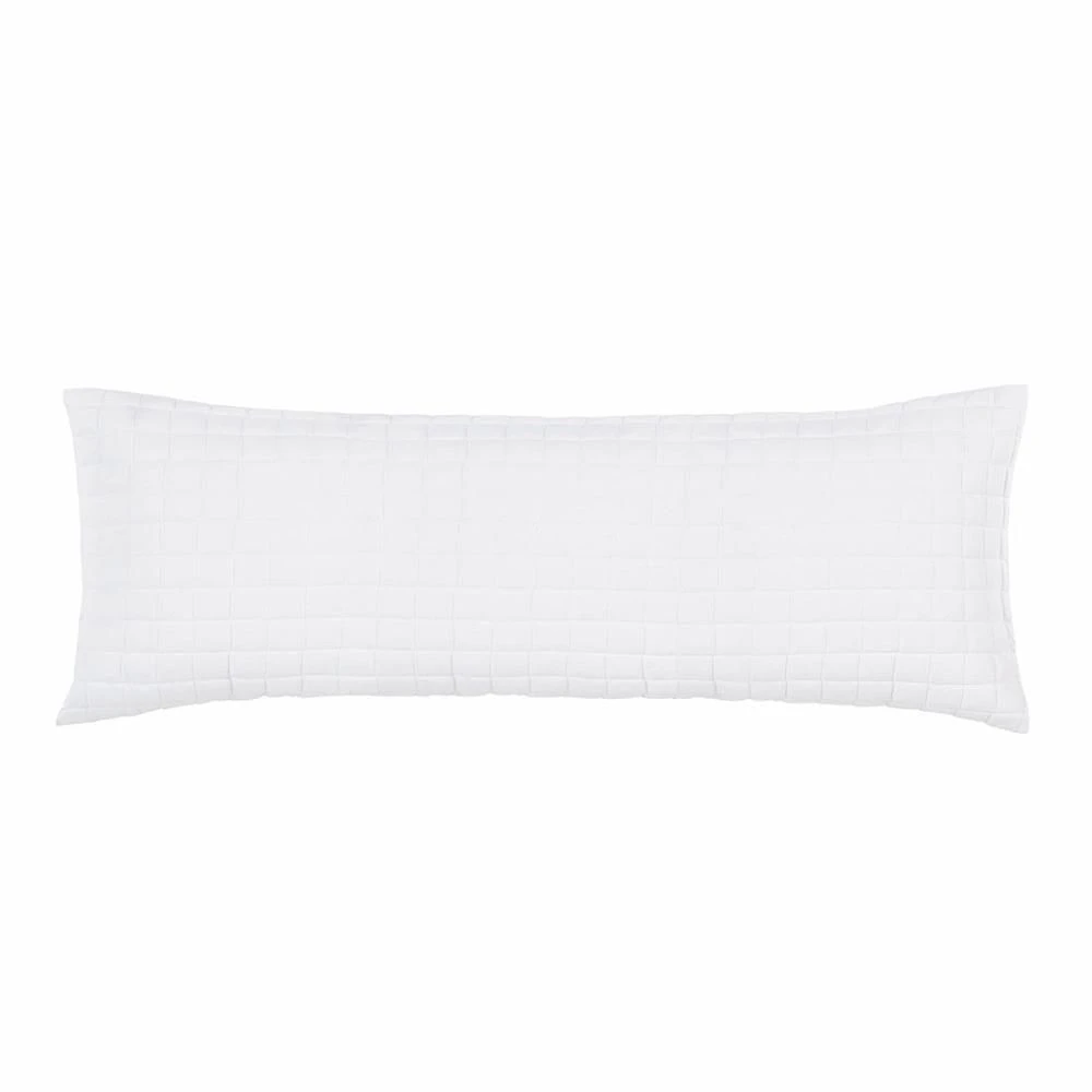 Porta Travesseiro Body Pillow Malha Fio Penteado 100% Algodão Branco Altenburg