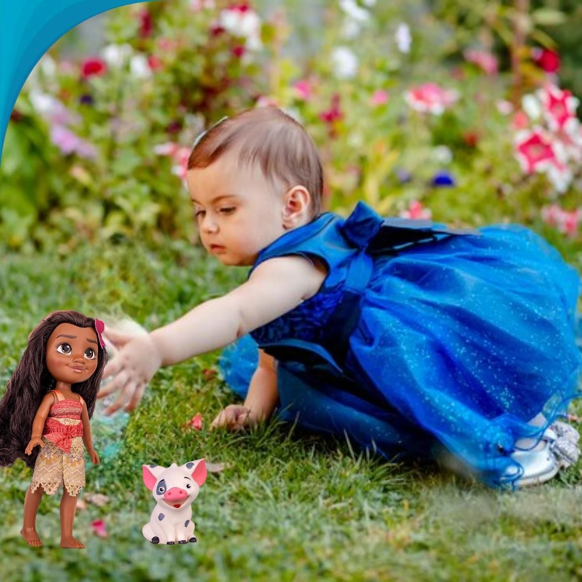 Miniatura Boneca Princesa Moana Interativa Criança Super Colorido E