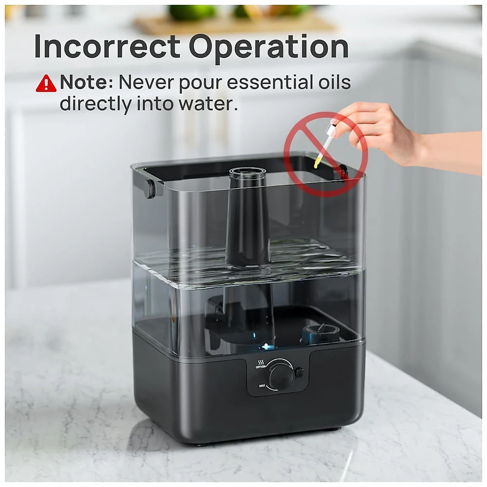 Umidificador CHIVALZ Preto 6L Difusor de Óleos Essenciais YZY6001-KC