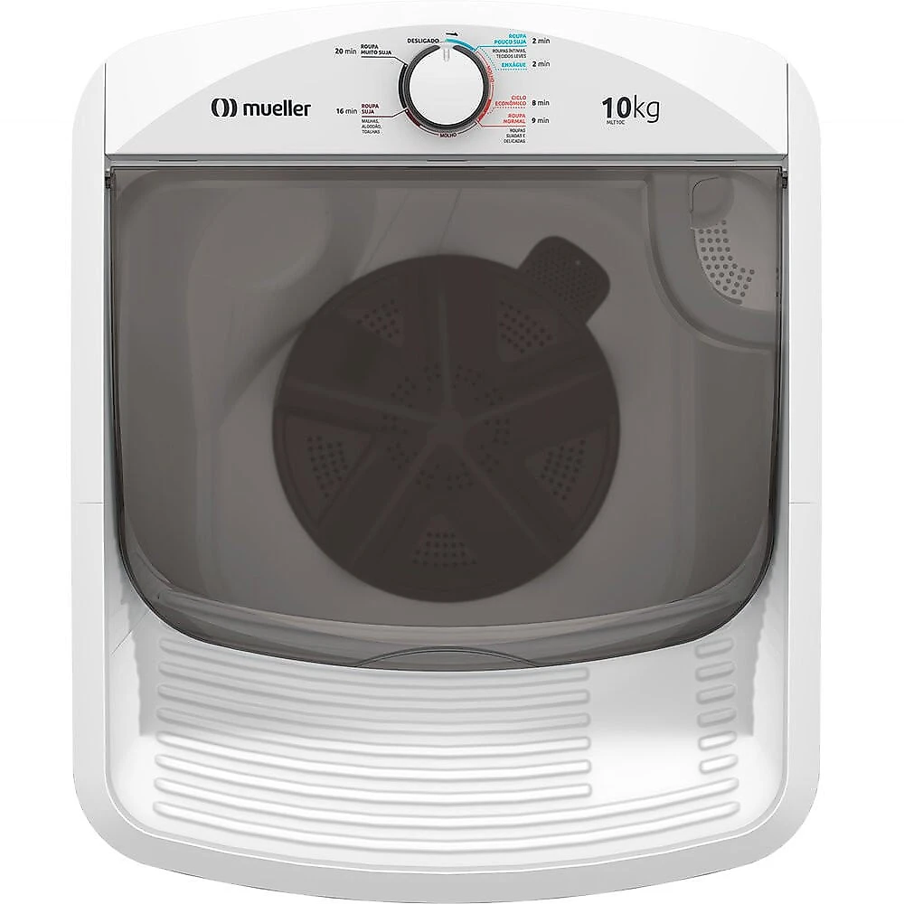 Tanquinho de Lavar Semiautomática 10 kg com Superesfregador MLT10C Mueller Branco - 110V