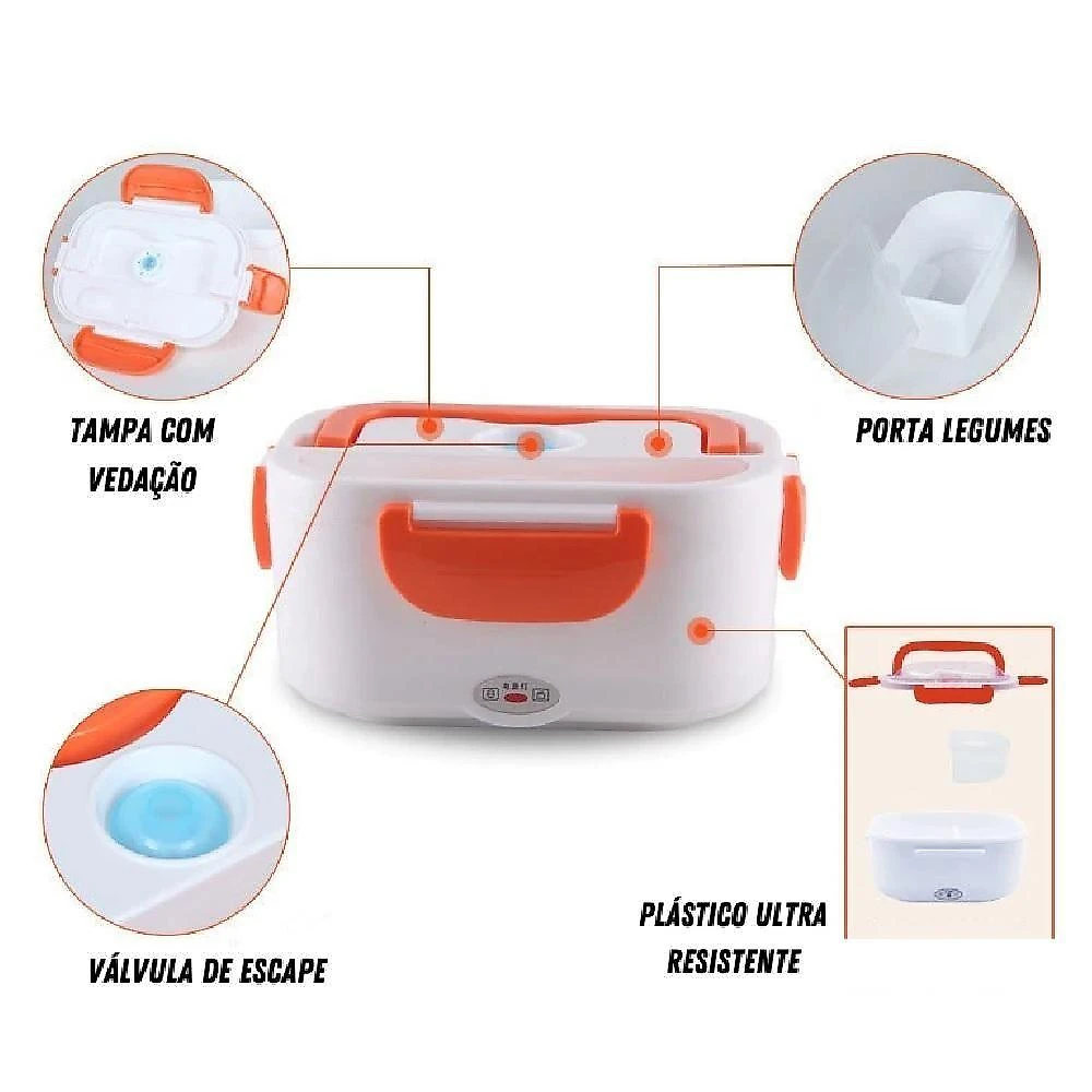 Marmita Elétrica Aquecedor Alimentos Térmica Prática Bivolt