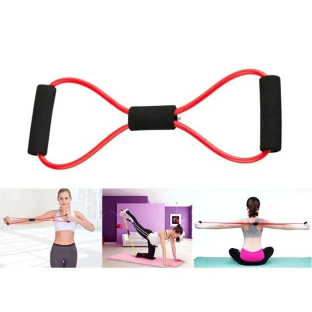 Elástico Extensor Formato 8 para Exercícios Funcionais Fortalecimento de Peito e Braços OEM