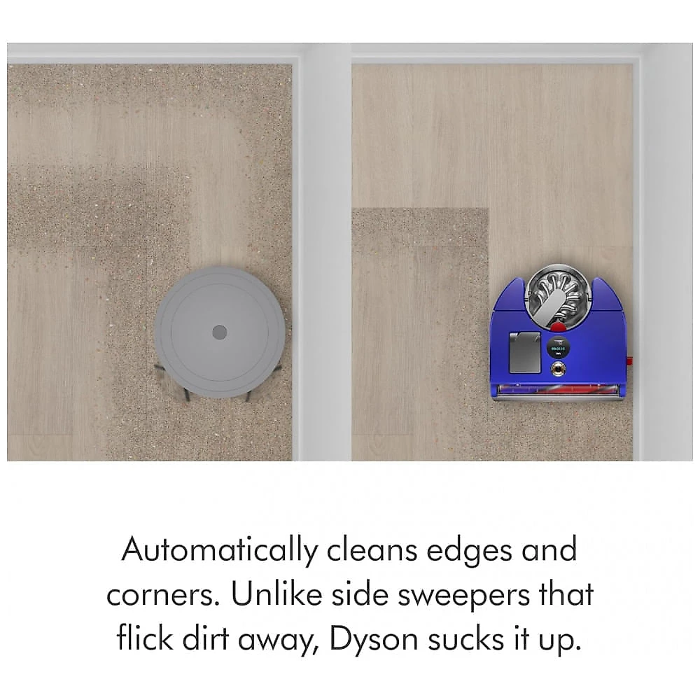 Robô Aspirador Dyson 360 Vis Nav Azul com Navegação 360° e Filtro HEPA 65 Minutos de Autonomia