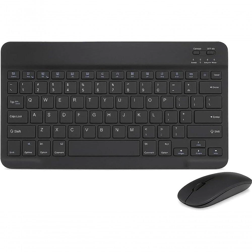 Capa com Teclado Bluetooth e Mouse para Tablet 477 Layout QWERTY Americano Ultrafino Worldwide