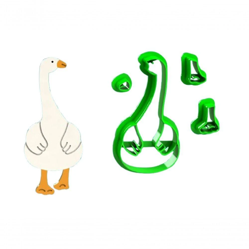 Cortador Ganso Mod 1 Plástico PLA 7CM Pato HB Formas e Cortadores