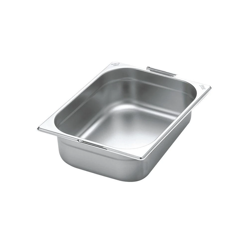 Cuba Tramontina 1/2 Em Aço Inox Com Alças Moveis Profundidade 100 Mm - Aço 304