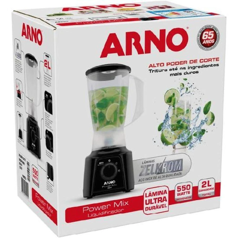 Liquidificador Arno Power Mix 550W Preto 110V