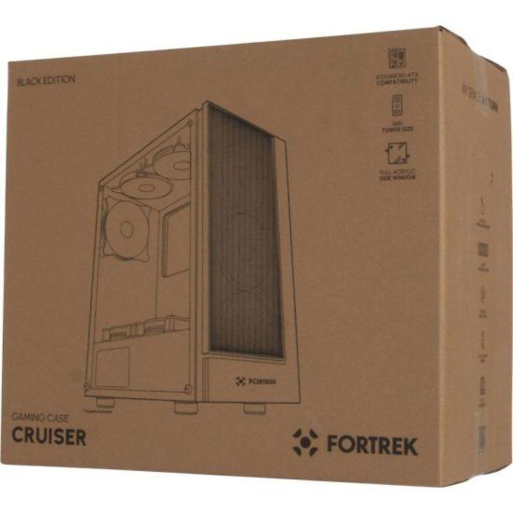 Gabinete Gamer Fortrek Cruiser Mid Tower Rgb Preto