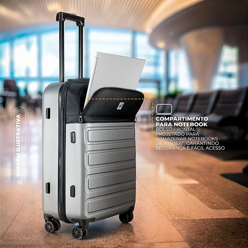 Mala de Viagem Armor com Rodas 360° - Média - Gshield