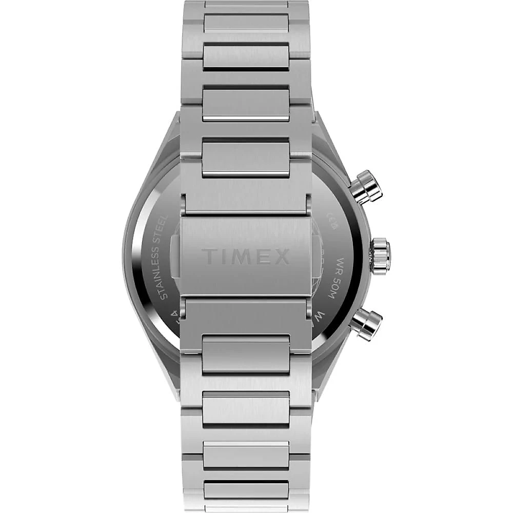 Relógio Timex Q Continental Chronograph TW2Y55800 Masculino 40mm Aço Inox