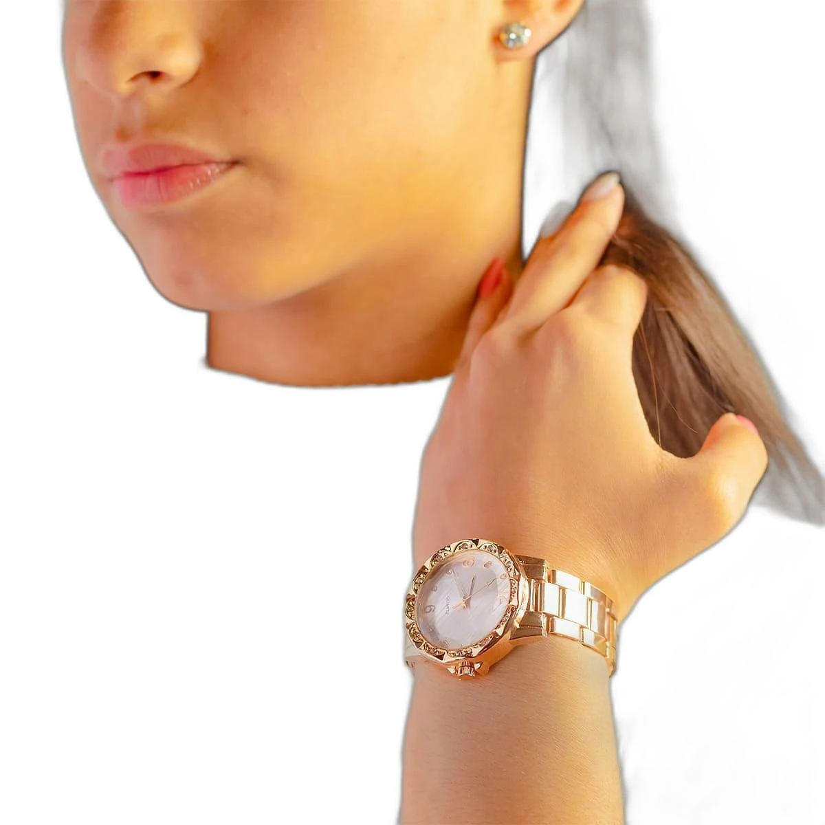 Miniatura Relógio Feminino Rose Lançamento Linha Quartz Com Garantia