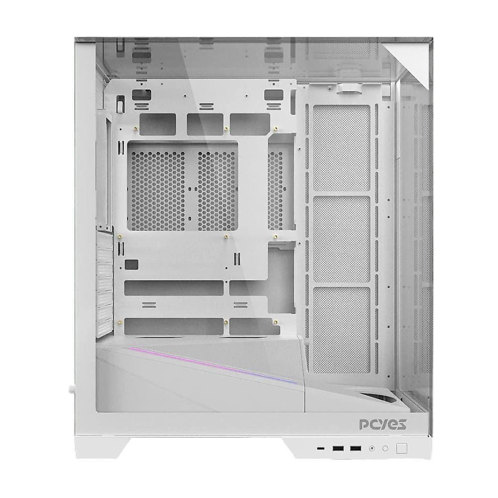 Gabinete Gamer Pcyes Forcefield Dome White Ghost - Gffdwg