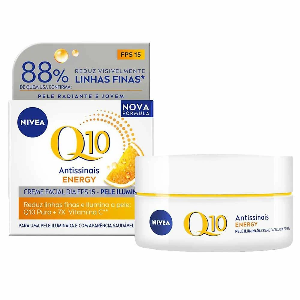 Nivea creme facial antissinais q10 energy dia fps 15 50g