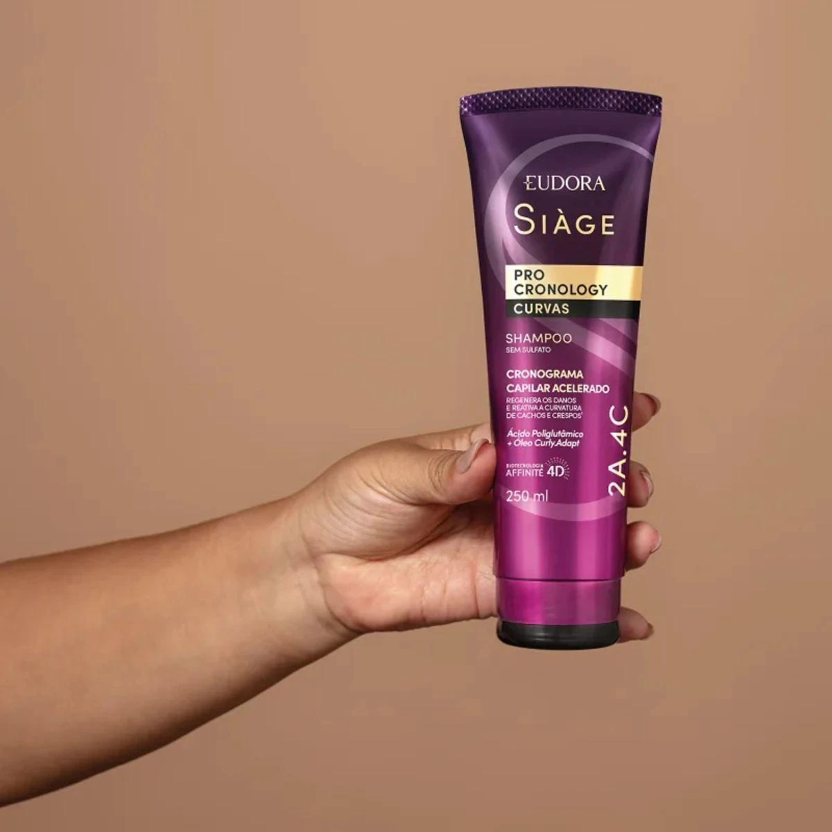 Miniatura Shampoo Sem Sulfato Eudora Siàge Pro Cronology Curvas 250Ml