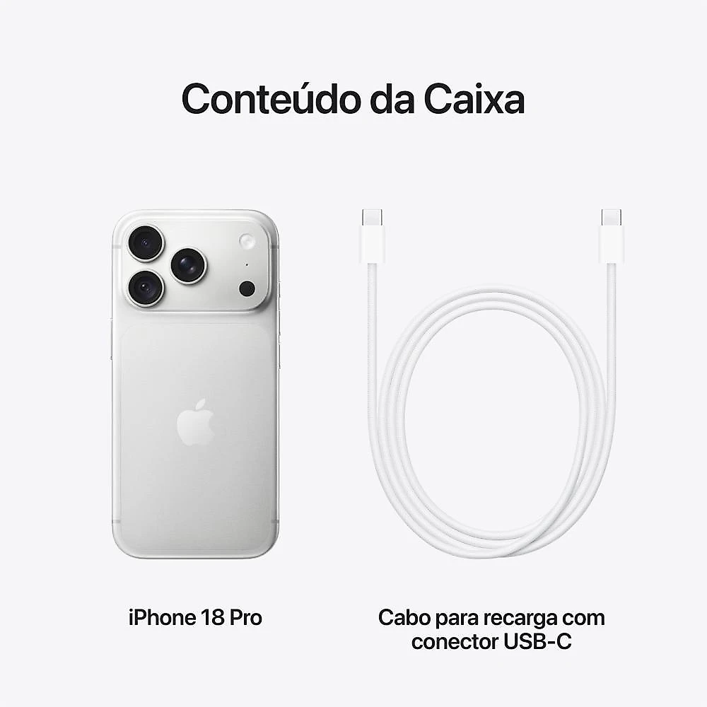 IPHONE 18 PRO SILVER 2TB MJT44BE/A iPhone 18 Pro 2TB Prateado
