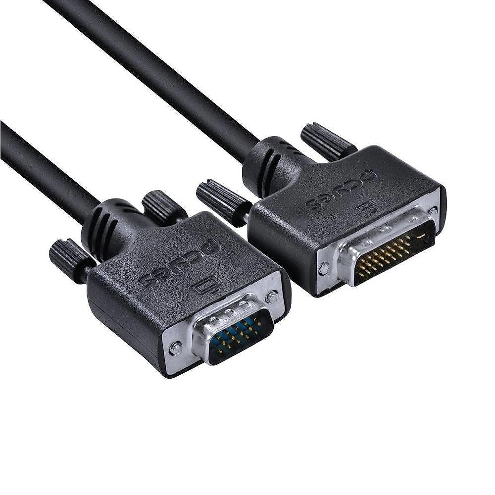 Cabo DVI para VGA PDVM15-2 24+5 Pinos Macho 2M 28 AWG Até 1280X1024P Pcyes