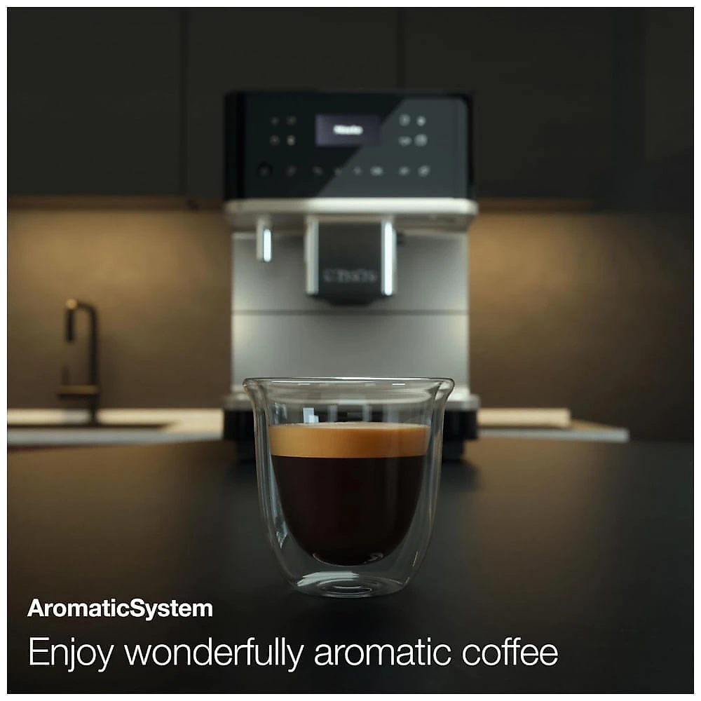 Miele CM 6160 MilkPerfection Lotus White - Máquina de Café Automática OneTouch for Two, AromaticSystem, WiFi, 120V