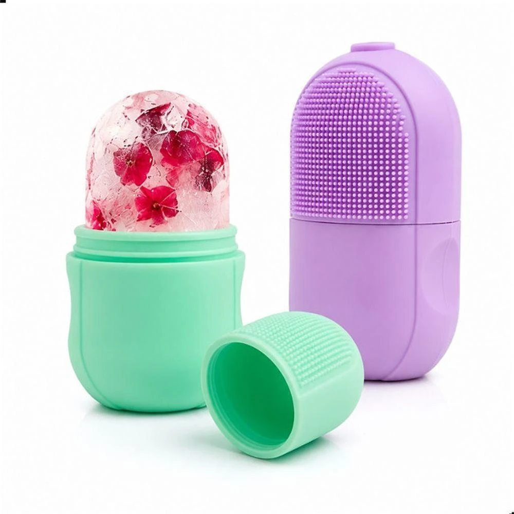 Rolo de Gelo em Silicone Ice Roller Skincare Anti Inchaço Reduz Olheiras Fecha Poros Bivolt