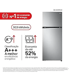 Geladeira LG Frost Free Duplex com Gaveta Fresh Zone e Multi Air Flow Inox Look - 395L 110V
