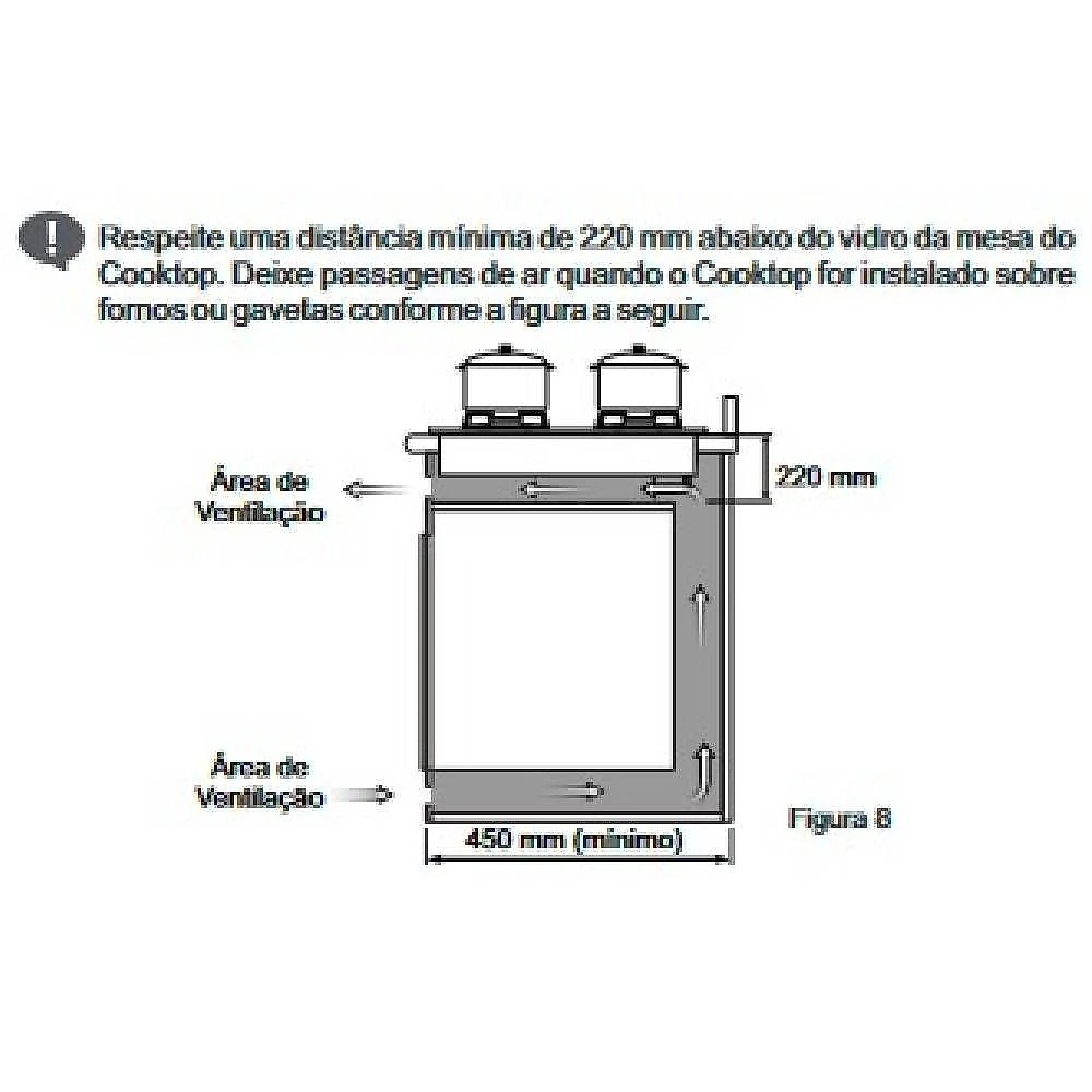 Cooktop a gás embutido itatiaia itaplus 3700000493 4 bocas vidro temperado tripla chama branco