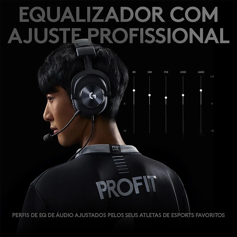 Headset Gamer Logitech G PRO X 7.1 Dolby Surround - 981-000817