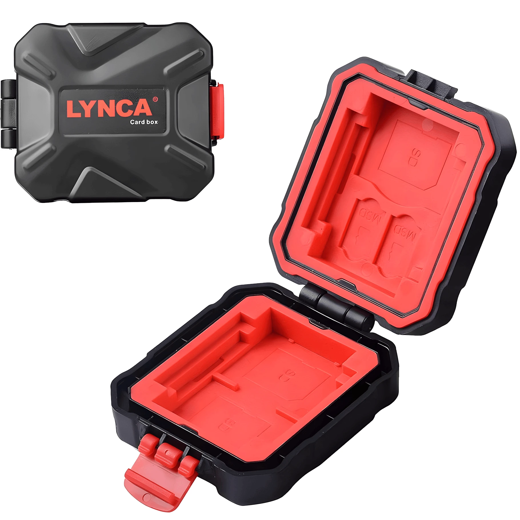 Case Rígido Porta Cartões de Memória Lynca KH-5 para SD, microSD, CF e XQD