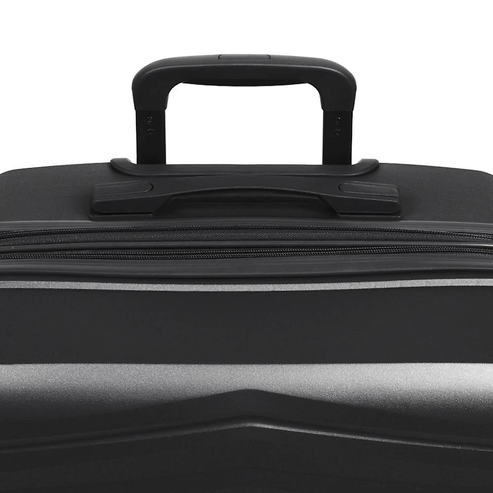 Mala de viagem grande 32 kg polipropileno 4 rodas hong kong preta g
