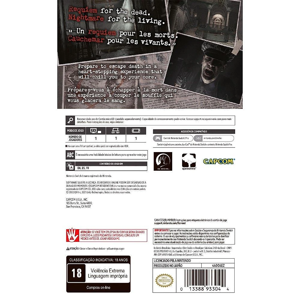 Jogo RESIDENT EVIL REQUIEM para Nintendo Switch 2 - CP000037NSW