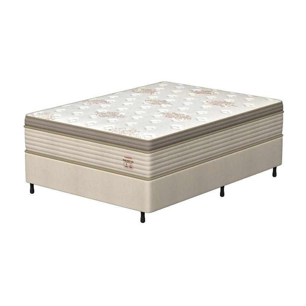 Conjunto Box Casal Mola Ensacada Prodormir Rubi Soft Gel