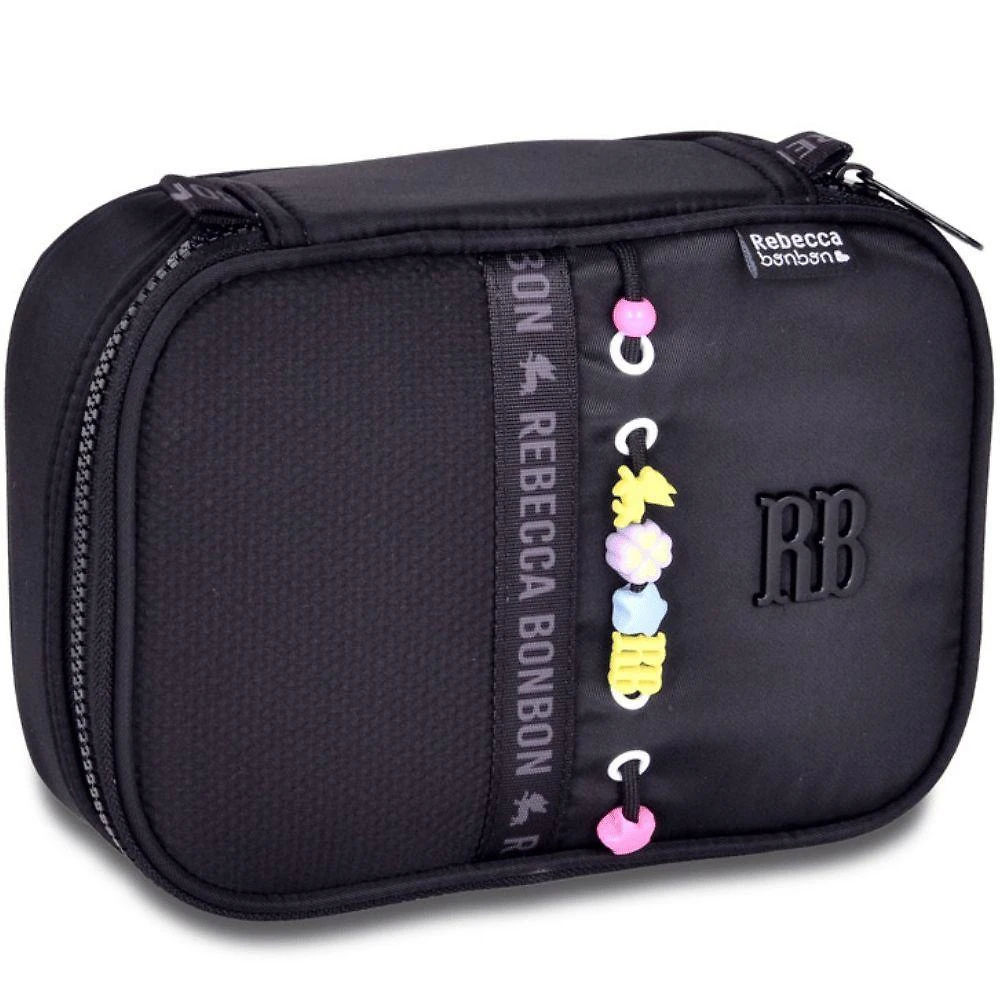 Estojo Baú Clio Style Rebecca Bonbon Beaded Fun RB27423 Poliéster Preto