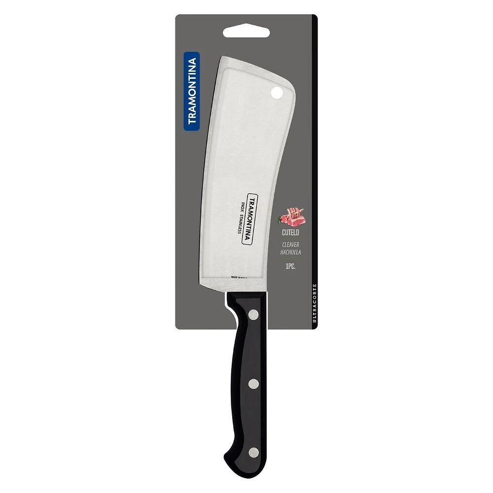 Cutelo Ultracorte Profissional Aço Inox Cabo Polipropileno Preto Proteção Antimicrobiana Tramontina