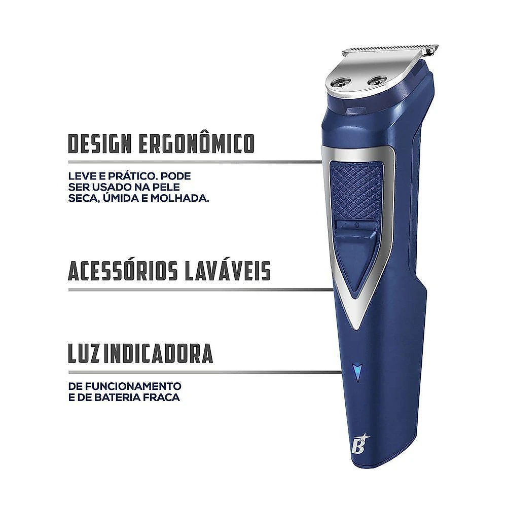 Aparador De Pelos Britânia 6 Em 1 BAPE01 Multigroom Bivolt