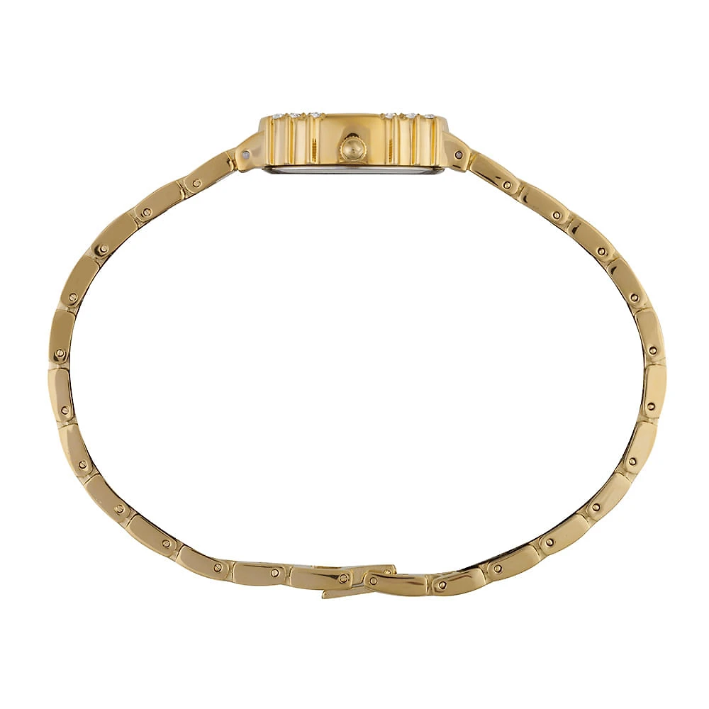 Miniatura Relógio Feminino Oval Clássico Dourado