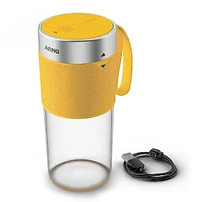 Liquidificador Portátil Arno Lightmix LP00 Amarelo 300ml Recarregável USB-C