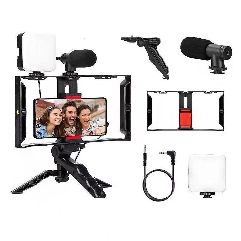 Kit Estabilizador para Vídeo OEM Gaiola de Coelho com Suporte Universal Microfone e Lâmpada LED 7W