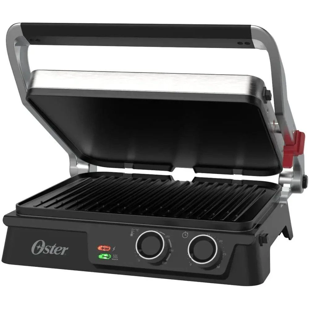Grill Elétrico Multiuso Oster 2100W Cinza 220V